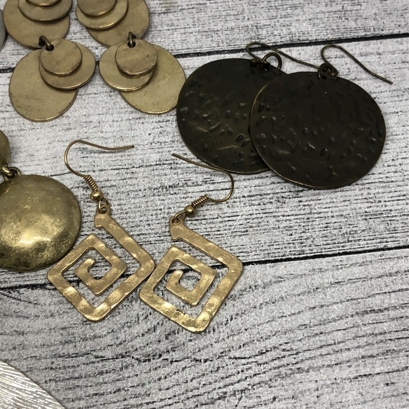 Curated bundle 6 modernist style earrings - Picture 3 of 5